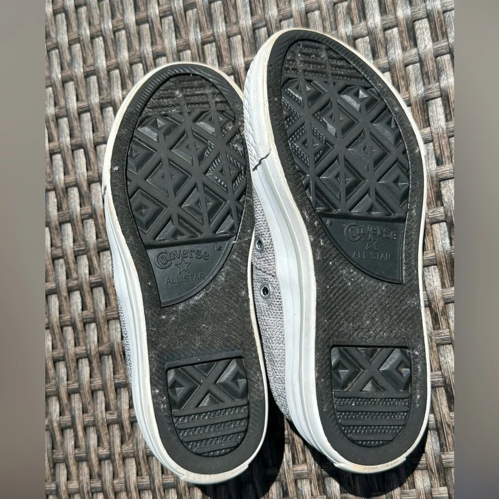 ⚡️Adorable Gray Converse! Sz 1 Double Tongue Maddie Ox (Fast Ship!)